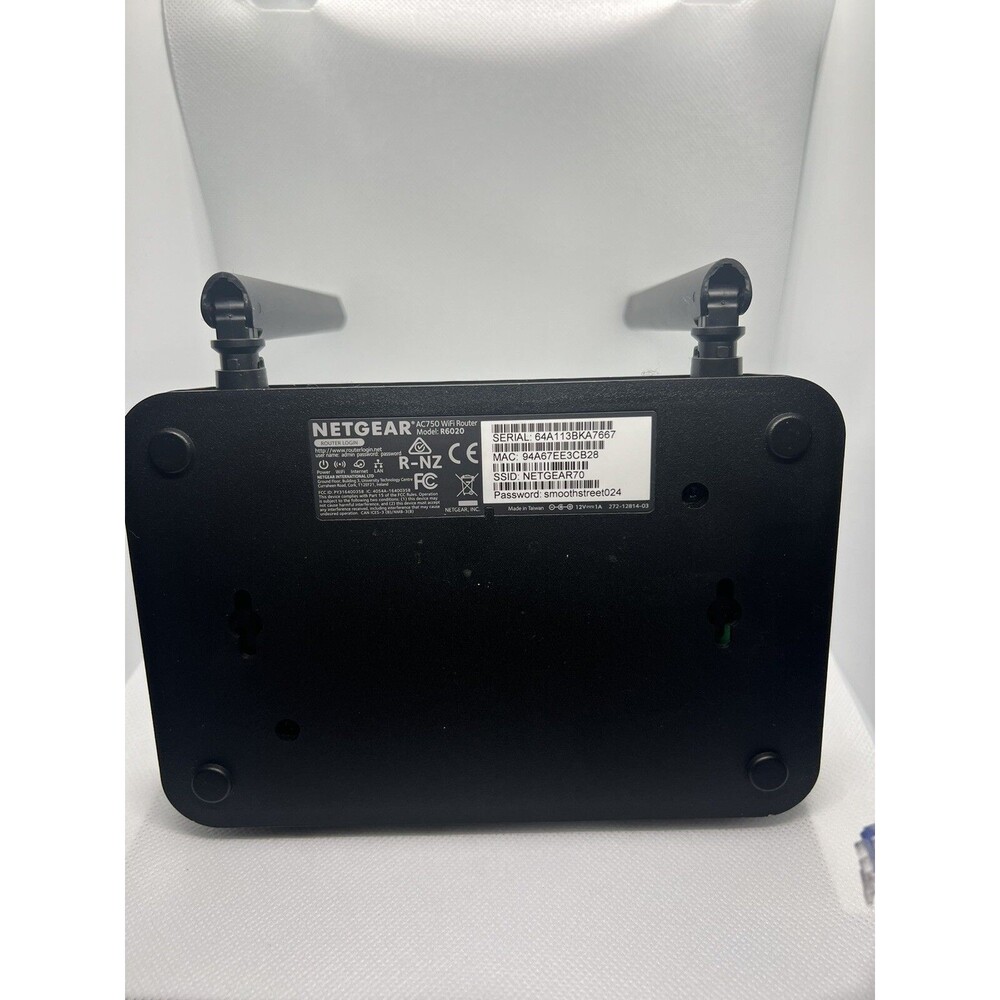 NETGEAR Wifi Router AC750 R6020 Mbps 4 Port Dual Band Black - Picture 5 of 6